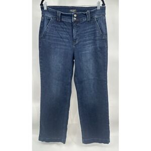 Judy Blue High Rise Wide Leg Dark Wash Denim Jeans Size 15/32 Comfort Stretch
